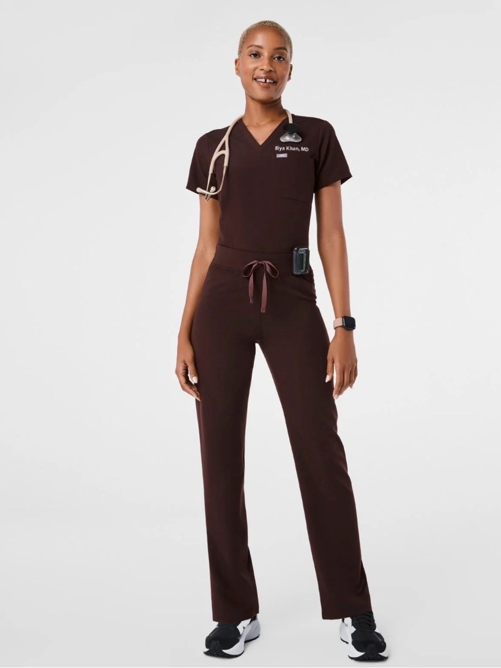 FIGS ESPRESSO Livingston High-Rise Scrub Pant Regular inseam Size XXS-R NEW